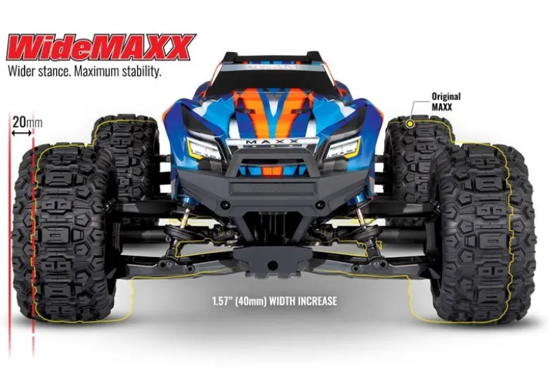 Traxxas 89086-4BLUEWideMAXX 1:10 RTR TSM 4S Brushless Monster-Truck blau