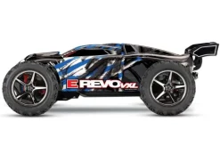 Traxxas 71076-8BLUEXE-Revo 4X4 VXL Elektro Racing Truck Brushless 1/16 RTR, blau inkl. Akku & USB-C Ladegerät