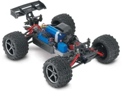 Traxxas 71076-8BLUEXE-Revo 4X4 VXL Elektro Racing Truck Brushless 1/16 RTR, blau inkl. Akku & USB-C Ladegerät