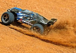 Traxxas 71076-8BLUEXE-Revo 4X4 VXL Elektro Racing Truck Brushless 1/16 RTR, blau inkl. Akku & USB-C Ladegerät
