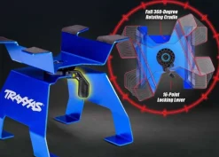 Traxxas 8797-BLUEX-Truck-Stand Aluminium blau X-Maxx XRT 1:5 1:6