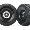 Traxxas 8174Crawler Reifen auf Felge schwarz/chrome montiert 1.9" TRX-4