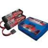 Traxxas 2990GDuo Ladegerät +2X 3S 5000 Lipo Set Slash 4X4 E-Revo Spartan