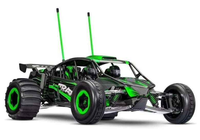 Traxxas 109076-4-GRNFUNCO RWD 8S VXL 1/6 Sand Car RTR Brushless, grün +88km/h, Scheibenbremse vorne, Sandpaddle