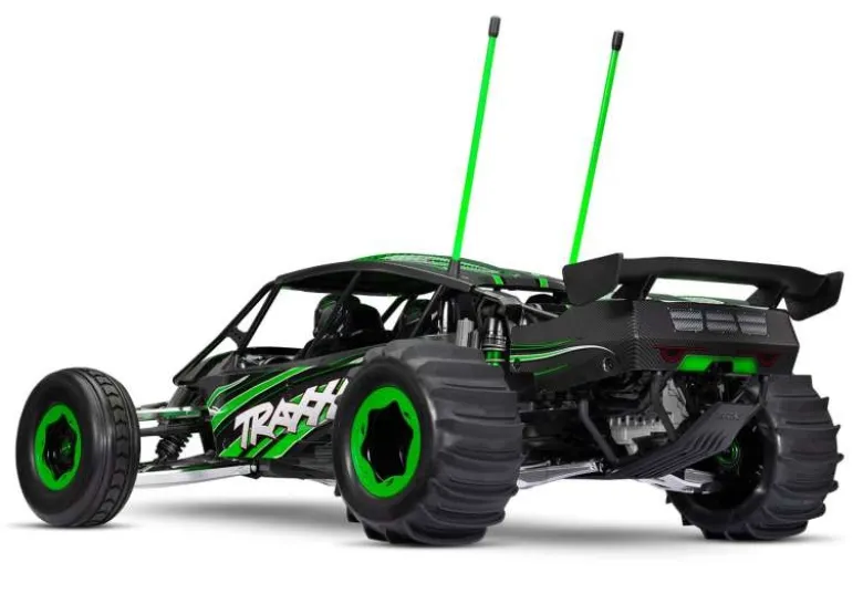 Traxxas 109076-4-GRNFUNCO RWD 8S VXL 1/6 Sand Car RTR Brushless, grün +88km/h, Scheibenbremse vorne, Sandpaddle