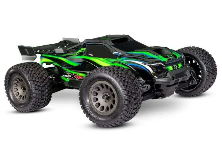 Traxxas 108076-1-GRNMINI-XRT V2 3S 4x4 1:16 Monster-Truck RTR 2026, HD, grün mit 2S Lipo/Lader Brushless Version 2026