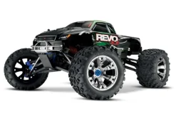 Traxxas 53097-3GRNRevo 3.3 Nitro Verbrenner Truck 4x4 2.4GHz 1:10 RTR Grün E-Starter, 2-Gang Getriebe, Telemetriemodul, Empfängerakku