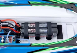 Traxxas 103076-4-GRNSET1SPARTAN SR 36-Zoll Rennboot Brushless RTR, grün Set 1 mit Traxxas Duo Ladegerät + 2x 3S LiPo-Akku 5000mAh