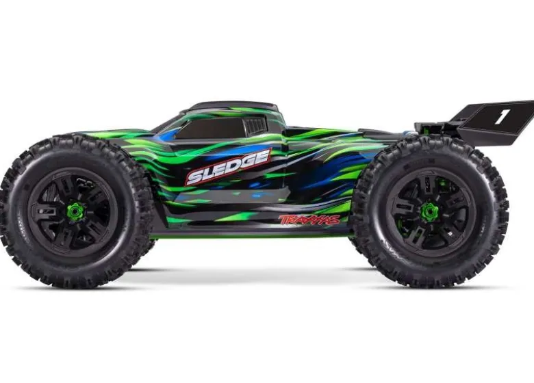 Traxxas 95096-4-GRNSLEDGE 4x4 belted Brushless 1:8 Monster-Truck RTR, grün ohne Akku und Ladegerät