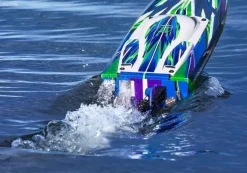 Traxxas 103076-4-GRNSPARTAN SR 36-Zoll Rennboot Brushless RTR, grün mit Selbstaufrichtung