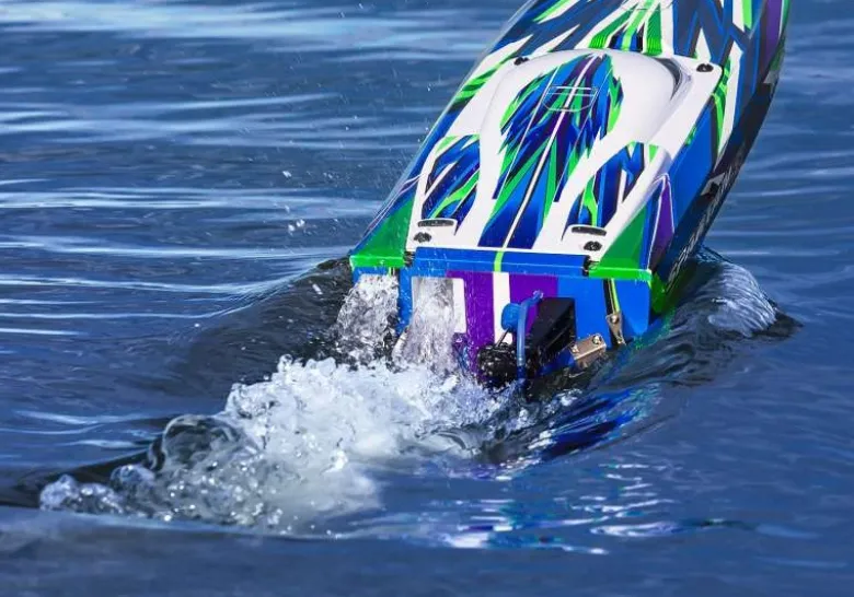 Traxxas 103076-4-GRNSPARTAN SR 36-Zoll Rennboot Brushless RTR, grün mit Selbstaufrichtung