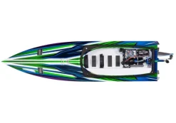 Traxxas 103076-4-GRNSPARTAN SR 36-Zoll Rennboot Brushless RTR, grün mit Selbstaufrichtung