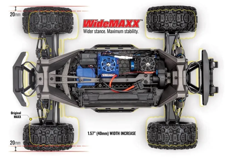 Traxxas 89086-4GRNWideMAXX 1:10 RTR TSM 4S Brushless Monster-Truck grün
