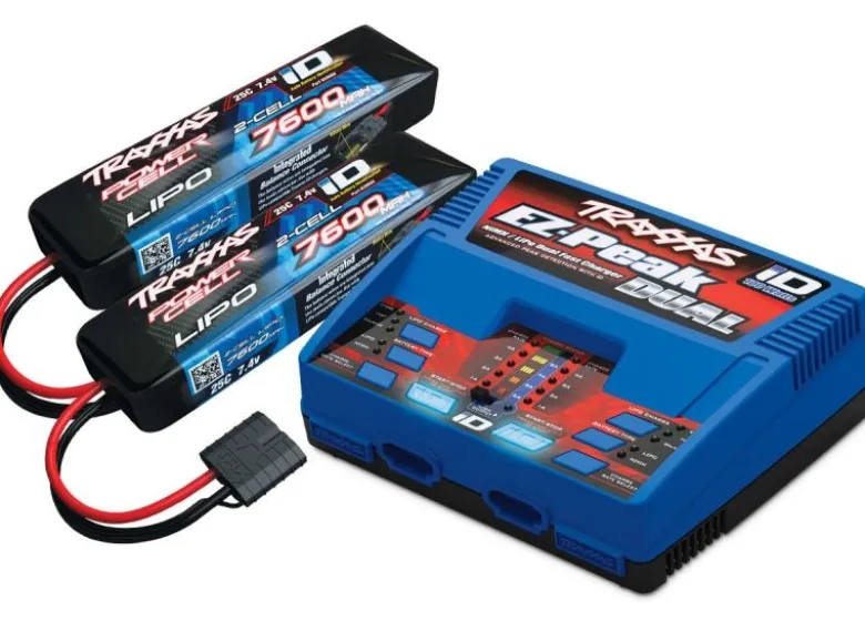 Traxxas 2991GSet - Doppel-Ladegerät 2972G + 2x 2S Lipo Akku 7600mAh 2869X