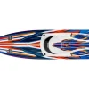 Traxxas 103076-4-ORNGSET2SPARTAN SR 36-Zoll Rennboot Brushless RTR, orange Set 2 mit Traxxas Duo Ladegerät + 2x 2S LiPo-Akku 7600mAh