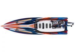 Traxxas 103076-4-ORNGSET1SPARTAN SR 36-Zoll Rennboot Brushless RTR, orange Set 1 mit Traxxas Duo Ladegerät + 2x 3S LiPo-Akku 5000mAh