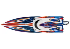 Traxxas 103076-4-ORNGSET1SPARTAN SR 36-Zoll Rennboot Brushless RTR, orange Set 1 mit Traxxas Duo Ladegerät + 2x 3S LiPo-Akku 5000mAh