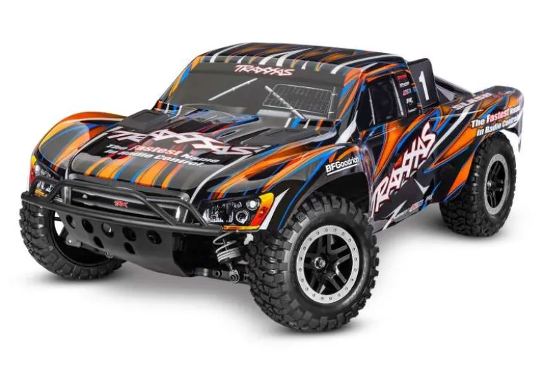 Traxxas 68386-4-ORNGSlash 4x4 VXL Short-Course Brushless HD, 1:10 RTR, orange Clipless, Extrem Heavy Duty Upgrade