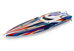 Traxxas 103076-4-ORNGSPARTAN SR 36-Zoll Rennboot Brushless RTR, orange mit Selbstaufrichtung