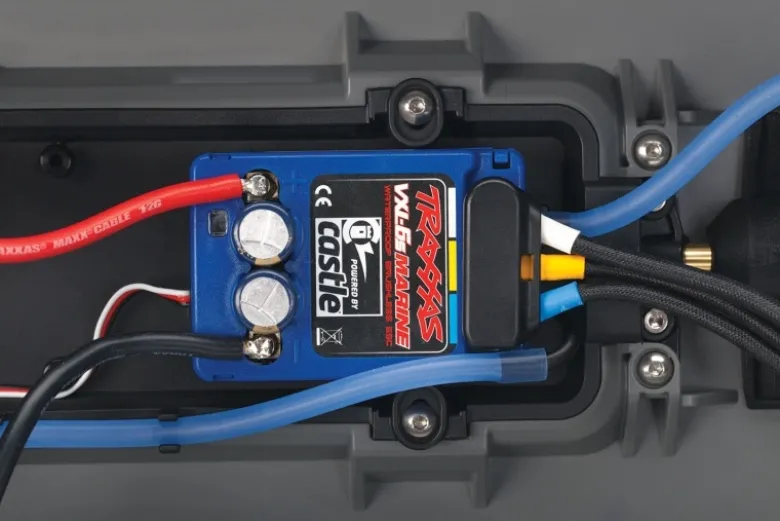 Traxxas 57046-4REDRSETCatamaran M41 Widebody BL Rennboot TSM + 2x3S Lipo & Lader Farbe Rot
