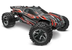 Traxxas 67376-4REDSET1Rustler 4x4 VXL HD 1:10 Brushless Stadium-Truck RTR, rot inkl. Traxxas 3S 5000 Lipo-Akku & EZ-Peak Ladegerät
