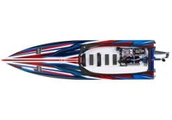 Traxxas 103076-4-REDSET2SPARTAN SR 36-Zoll Rennboot Brushless RTR, rot Set 2 mit Traxxas Duo Ladegerät + 2x 2S LiPo-Akku 7600mAh