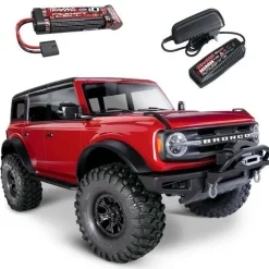 Traxxas 92076-4REDSET2TRX-4 2021 Ford Bronco Crawler rot RTR 1:10 + Akku+Lader