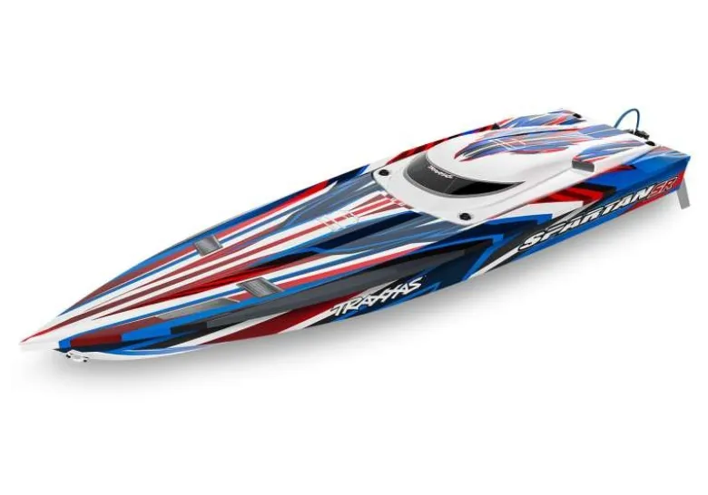 Traxxas 103076-4-REDSPARTAN SR 36-Zoll Rennboot Brushless RTR, rot mit Selbstaufrichtung