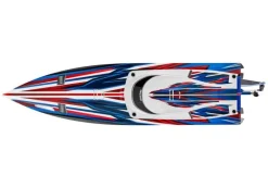 Traxxas 103076-4-REDSPARTAN SR 36-Zoll Rennboot Brushless RTR, rot mit Selbstaufrichtung