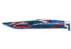 Traxxas 103076-4-REDSPARTAN SR 36-Zoll Rennboot Brushless RTR, rot mit Selbstaufrichtung