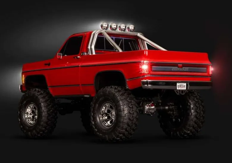 Traxxas 92056-4REDTRX-4 Chevy K10 High-Trail rot 4WD Crawler 1:10 RTR 2-gang Diff-Sperren vo+hi 4Kanal MG Lenkservo Clipless