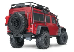 Traxxas 82256-4-REDTRX-4 Landrover Defender 1:10 Crawler RTR, Clipless, rot