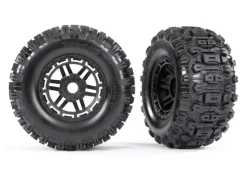 Traxxas 8973Reifen auf Felge schwarz (Dual-Profil 2.8/3.6) Sledgehammer Passend für Traxxas Maxx