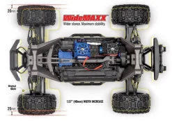 Traxxas 89086-4RNRWideMAXX 1:10 RTR TSM 4S Brushless Monster-Truck Rock & Roll