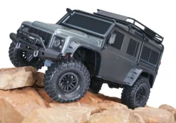 Traxxas 82256-4-SLVRTRX-4 Landrover Defender 1:10 Crawler RTR, Clipless, silber