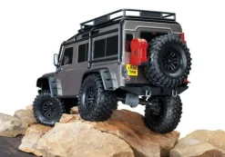 Traxxas 82256-4-SLVRTRX-4 Landrover Defender 1:10 Crawler RTR, Clipless, silber