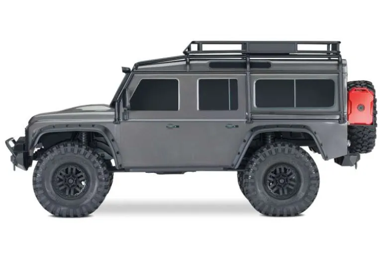 Traxxas 82256-4-SLVRTRX-4 Landrover Defender 1:10 Crawler RTR, Clipless, silber