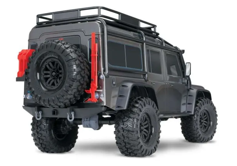 Traxxas 82256-4-SLVRTRX-4 Landrover Defender 1:10 Crawler RTR, Clipless, silber