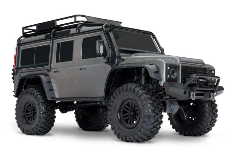 Traxxas 82256-4-SLVRTRX-4 Landrover Defender 1:10 Crawler RTR, Clipless, silber