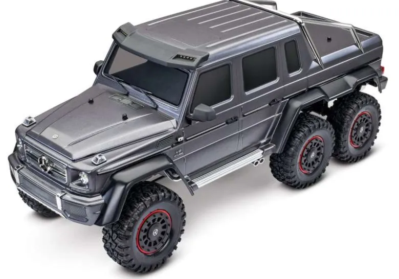 Traxxas 88296-4SLVRTRX-6 MB G63 AMG 6x6 Brushed Crawler 1:10 RTR, silber inklusive Led Set