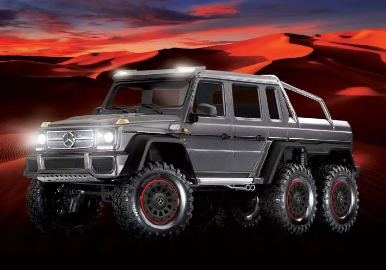 Traxxas 88296-4SLVRTRX-6 MB G63 AMG 6x6 Brushed Crawler 1:10 RTR, silber inklusive Led Set