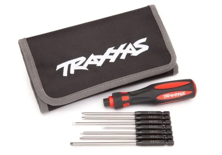 Traxxas 8711Speed-Bit Master-Set, Innensechskant 7-Teilig + Griff 1,5 2,0 2,5 3,0 Gerade & 2,0 2,5 3,0mm Kugel