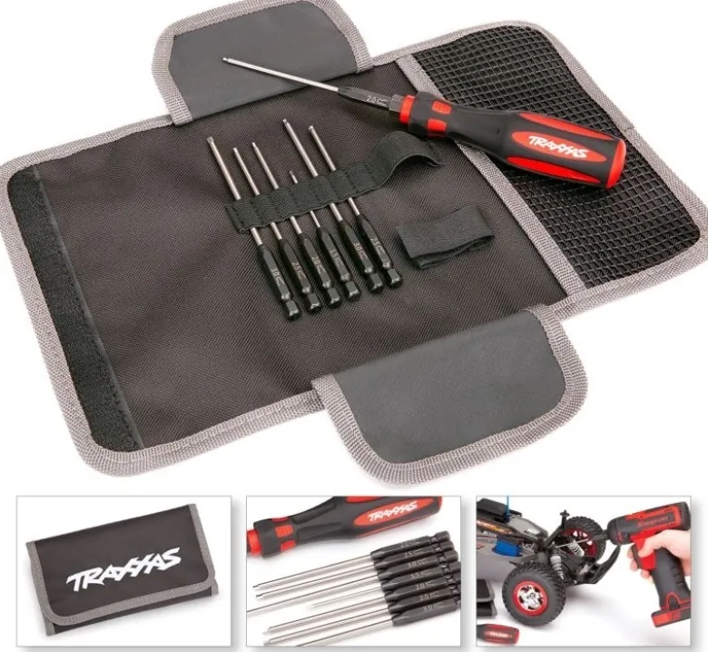 Traxxas 8711Speed-Bit Master-Set, Innensechskant 7-Teilig + Griff 1,5 2,0 2,5 3,0 Gerade & 2,0 2,5 3,0mm Kugel
