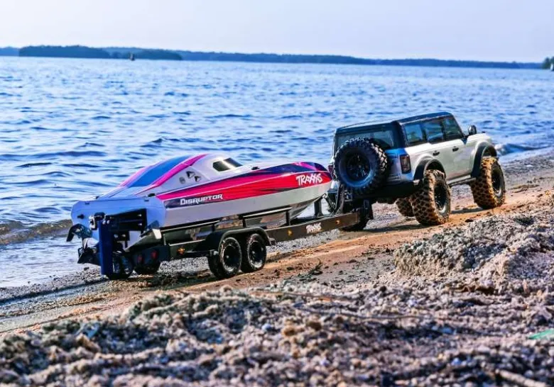 Traxxas 10650Tandem-Achsen Boots-Anhänger für Disruptor passend für diverse 1:10 TRX-Modelle