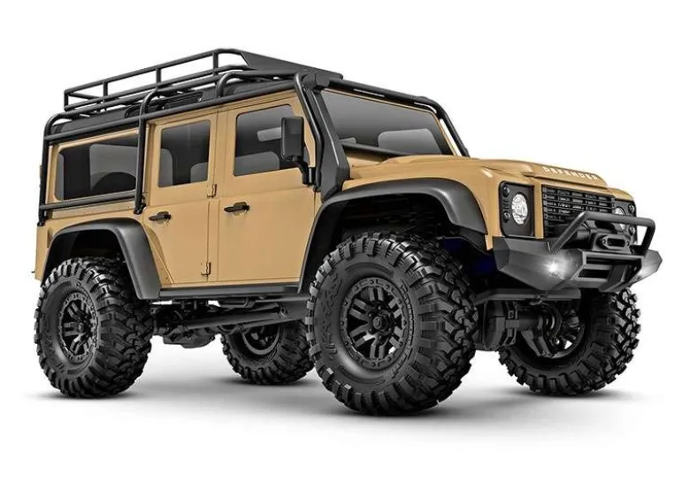 Traxxas 97054-1TANTRX-4M Land Rover Defender 4x4 Crawler 1:18 Tan 100% RTR
