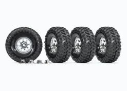 Traxxas 8183XCanyon Trail Reifen auf Felge chrome für TRX-4 5225A Achse