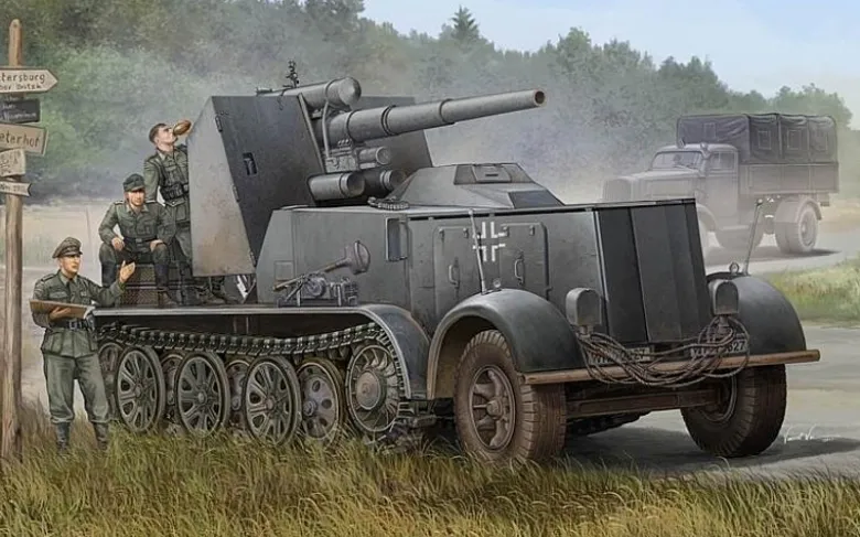 Trumpeter 015858,8cm Flak 18 Selbstfahrlafette 1:35 Plastik Modellbausatz