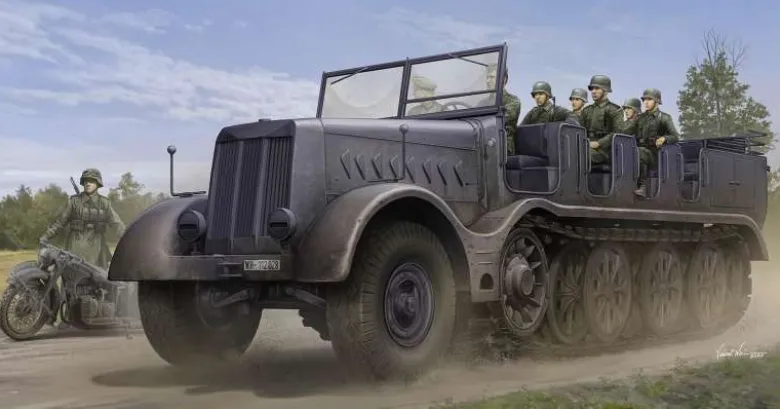 Trumpeter 09575Schwerer Zugkraftwagen 18 t Sd.Kfz.9 Artillery Version 1:35 Bausatz