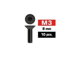 Ultimate Racing UR161308Innensechskant-Senkkopfschraube M3 x 8mm 10 Stk