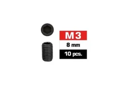 Ultimate Racing UR164308Madenschrauben - M3 x 8mm (10 Stk.)